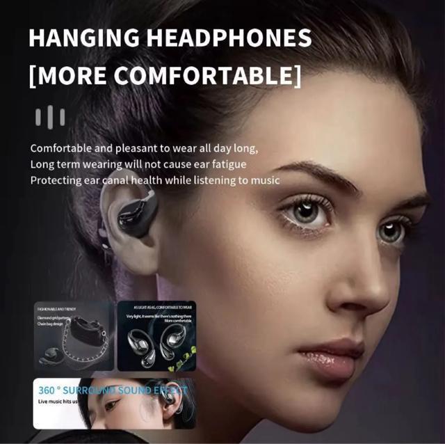 ブルートゥース イヤホン バッグデザイン オープンイヤー 空気伝導 ワイヤレスイヤホン ブラック < 家電/AV ブルートゥース イヤホン バッグデザイン オープンイヤー 空気伝導 ワイヤレスイヤホン ブラック < 家電/AVの