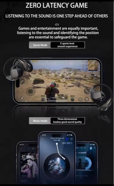 ブルートゥース イヤホン バッグデザイン オープンイヤー 空気伝導 ワイヤレスイヤホン ブラック < 家電/AV ブルートゥース イヤホン バッグデザイン オープンイヤー 空気伝導 ワイヤレスイヤホン ブラック < 家電/AVの