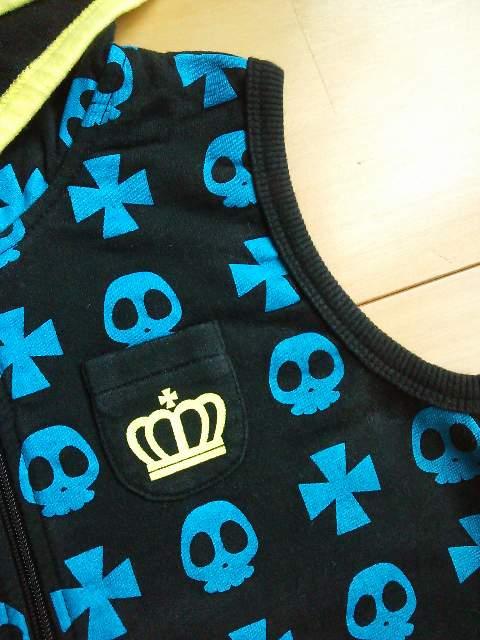 中古ドクロ総柄ベスト110黒ベビドBABYDOLLベビードール < ブランド 中古ドクロ総柄ベスト110黒ベビドBABYDOLLベビードール < ブランドの