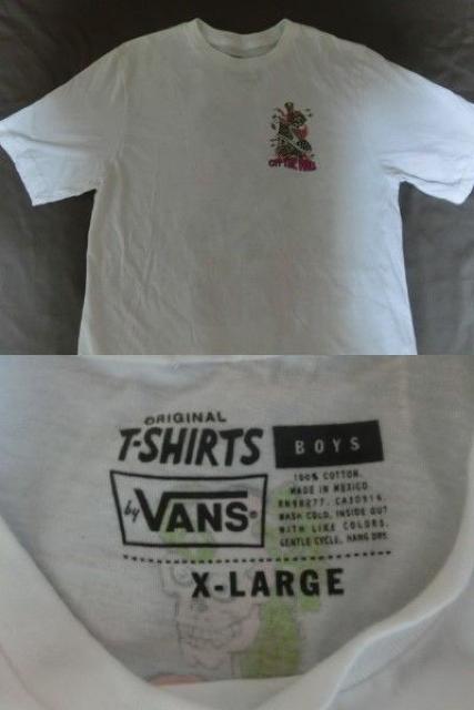 VANS スカル シューズドラックカー両面プリントT US BOY'S XL < 男性ファッション  VANS スカル シューズドラックカー両面プリントT US BOY'S XL < 男性ファッションの