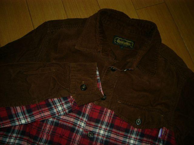 BALABUSHKAバラブシュカ切替チェックシャツ1赤系グッドイナフ < 男性ファッション  BALABUSHKAバラブシュカ切替チェックシャツ1赤系グッドイナフ < 男性ファッションの