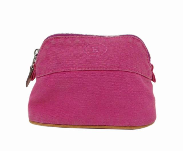HERMES エルメス ボリードミニ キャンバスポーチ ピンク系<USED>【送料無料】 < ブランド HERMES エルメス ボリードミニ キャンバスポーチ ピンク系<USED>【送料無料】 < ブランドの