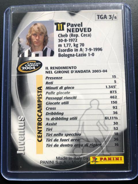 2004カルチョPANINI/TGA3/6・ユベントス・ネドベド・インサ−トカ−ド < トレーディングカード  2004カルチョPANINI/TGA3/6・ユベントス・ネドベド・インサ−トカ−ド < トレーディングカードの