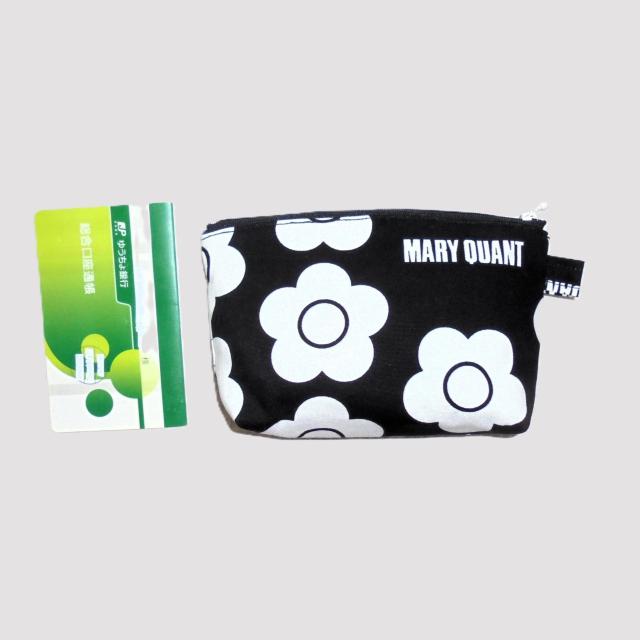【20p幅】◆MARY QUANT◆マリークワント・デイジー×黒地◆ファスナーポーチ < 女性ファッション  【20p幅】◆MARY QUANT◆マリークワント・デイジー×黒地◆ファスナーポーチ < 女性ファッションの