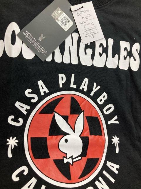 送料無料!人気ブランド【プレイボーイ】プリント入り男女兼用 綿混半袖TシャツA(画像から)1枚 < 男性ファッション 送料無料!人気ブランド【プレイボーイ】プリント入り男女兼用 綿混半袖TシャツA(画像から)1枚 < 男性ファッションの