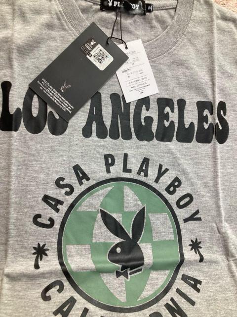 送料無料!人気ブランド【プレイボーイ】プリント入り男女兼用 綿混半袖TシャツA(画像から)1枚 < 男性ファッション 送料無料!人気ブランド【プレイボーイ】プリント入り男女兼用 綿混半袖TシャツA(画像から)1枚 < 男性ファッションの