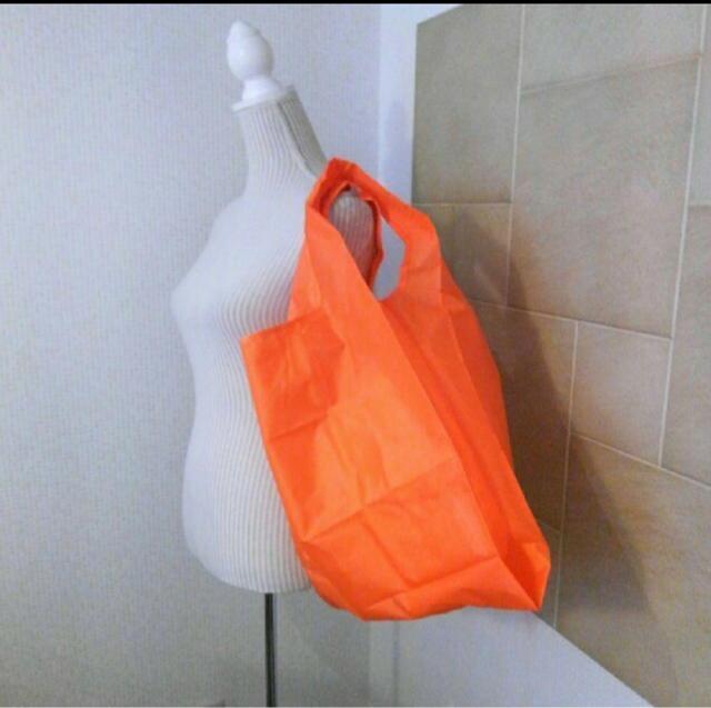 新品 折りたたみエコバック オレンジ < 女性ファッション  新品 折りたたみエコバック オレンジ  < 女性ファッションの