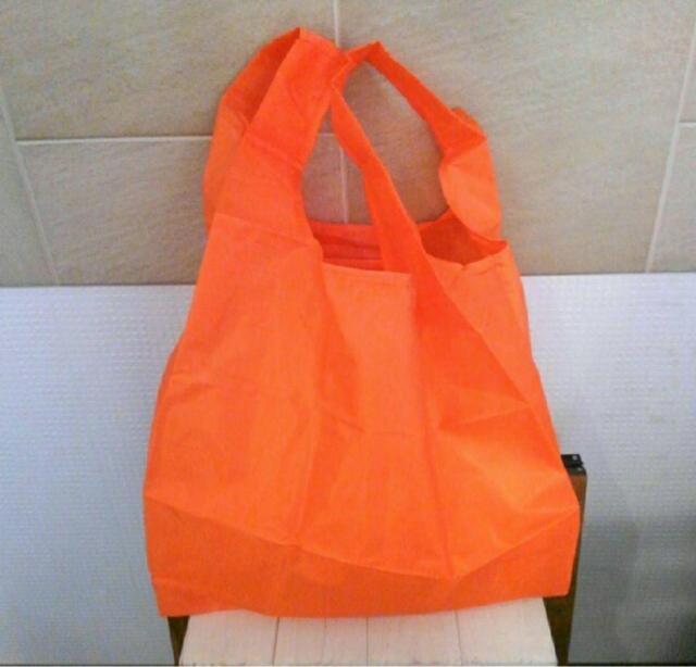 新品 折りたたみエコバック オレンジ < 女性ファッション  新品 折りたたみエコバック オレンジ < 女性ファッションの