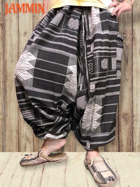 織り柄サルエルパンツ アジアン 男女兼用 エスニック サルエルパンツ < 男性ファッション 織り柄サルエルパンツ アジアン 男女兼用 エスニック サルエルパンツ < 男性ファッションの