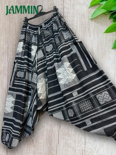 織り柄サルエルパンツ アジアン 男女兼用 エスニック サルエルパンツ < 男性ファッション 織り柄サルエルパンツ アジアン 男女兼用 エスニック サルエルパンツ < 男性ファッションの