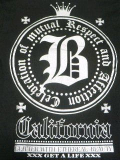 オラオラ.お兄♪バックサークル&クラウンプリントTシャツ ブラック×シルバー < 男性ファッション オラオラ.お兄♪バックサークル&クラウンプリントTシャツ ブラック×シルバー < 男性ファッションの