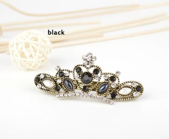 新品ゴスロリ姫系アンティーク調ゴシック王冠バレッタ黒白 < 女性アクセサリー/時計 新品ゴスロリ姫系アンティーク調ゴシック王冠バレッタ黒白 < 女性アクセサリー/時計の