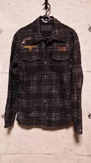 ROENロエン バックスカルボンディングコーティングチェックシャツ 46 < ブランド  ROENロエン バックスカルボンディングコーティングチェックシャツ 46 < ブランドの