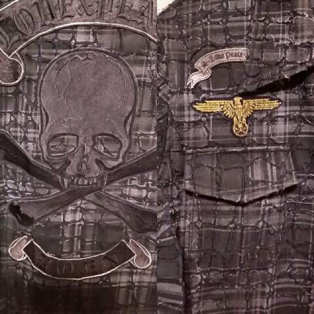 ROENロエン バックスカルボンディングコーティングチェックシャツ 46 < ブランド  ROENロエン バックスカルボンディングコーティングチェックシャツ 46 < ブランドの