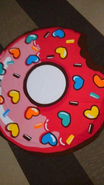 マイクロファイバー!変型!大判バスタオル!鮮やかなピンクドーナツ柄!形!新品! < インテリア/ライフ  マイクロファイバー!変型!大判バスタオル!鮮やかなピンクドーナツ柄!形!新品!  < インテリア/ライフの