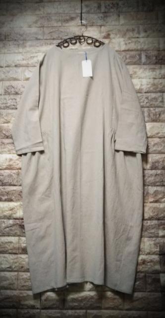 *Cielarge* コットンリネンワッシャー サイドギャザーワンピース 新品 beige < 女性ファッション *Cielarge* コットンリネンワッシャー サイドギャザーワンピース 新品 beige < 女性ファッションの