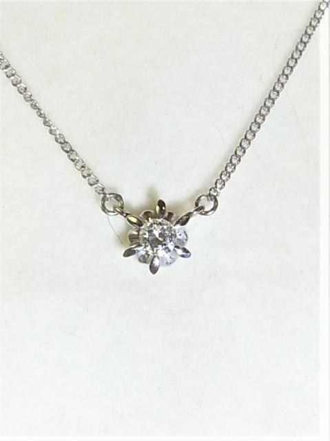 Pt850プラチナ ネックレス Pt ダイヤ プチ 0.12ct < 女性アクセサリー/時計  Pt850プラチナ ネックレス Pt ダイヤ プチ 0.12ct  < 女性アクセサリー/時計の