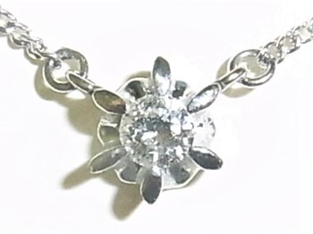 Pt850プラチナ ネックレス Pt ダイヤ プチ 0.12ct < 女性アクセサリー/時計  Pt850プラチナ ネックレス Pt ダイヤ プチ 0.12ct < 女性アクセサリー/時計の
