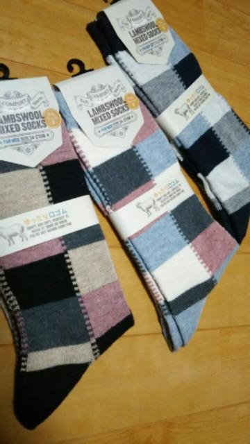 新品◆あったか靴下◆3足セット◆冬物◆画像参照◆ブロック柄◆ < 男性ファッション 新品◆あったか靴下◆3足セット◆冬物◆画像参照◆ブロック柄◆ < 男性ファッションの