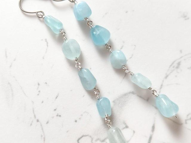 *ごろごろアクアマリンのピアス*SF 22068 < 女性アクセサリー/時計 *ごろごろアクアマリンのピアス*SF 22068 < 女性アクセサリー/時計の