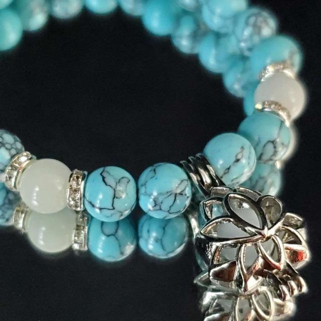 込み★ターコイズビーズ!ルミナスPT!光るブレスレット★ < 女性アクセサリー/時計 込み★ターコイズビーズ!ルミナスPT!光るブレスレット★ < 女性アクセサリー/時計の