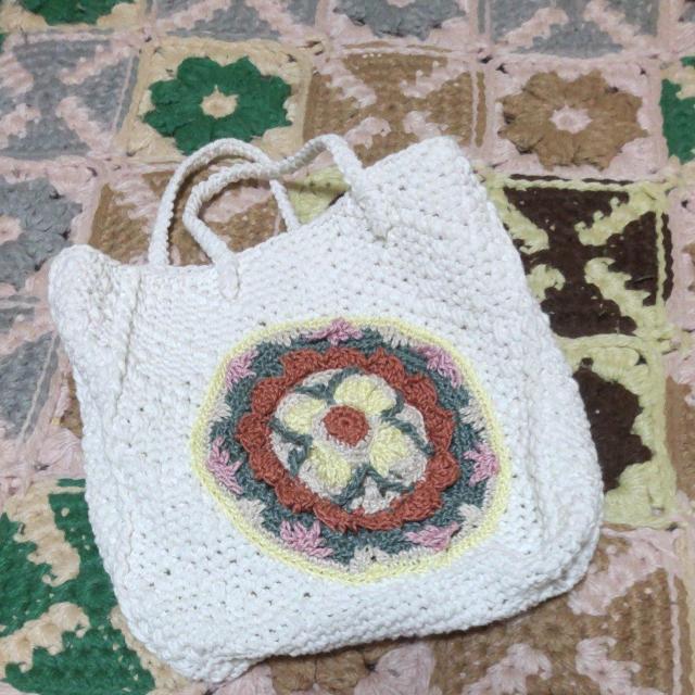 手編みの手提げバック < ペット/手芸/園芸  手編みの手提げバック < ペット/手芸/園芸の