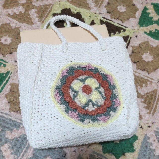 手編みの手提げバック < ペット/手芸/園芸  手編みの手提げバック < ペット/手芸/園芸の