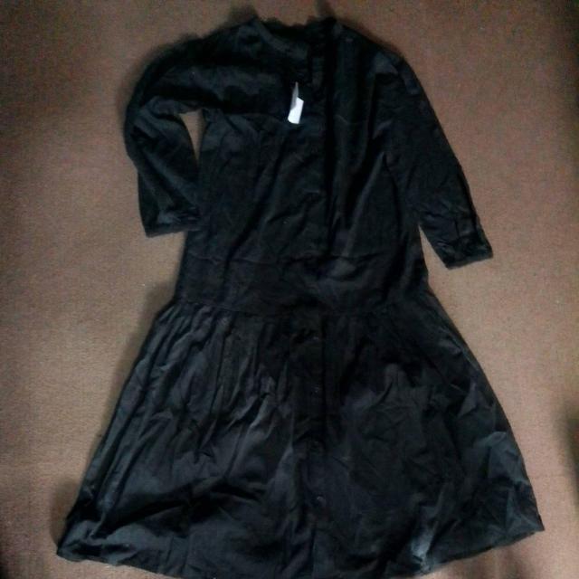 新品 チャコール ワンピース 五分袖 Sサイズ 総丈110cm jalonner < 女性ファッション 新品 チャコール ワンピース 五分袖 Sサイズ 総丈110cm jalonner < 女性ファッションの