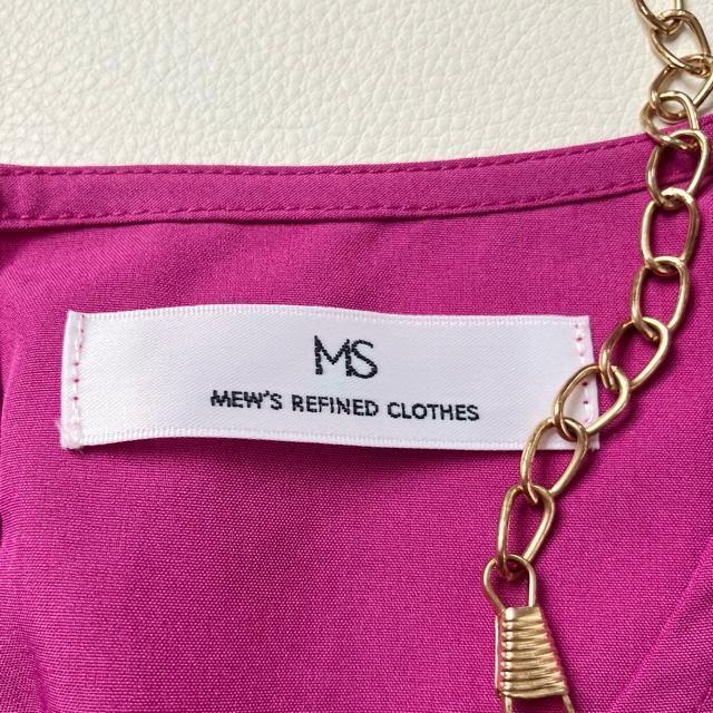 ◆美品◆ミューズ◆袖フリル半袖ブラウス◆マゼンタピンク◆M◆オフィスカジュアル < 女性ファッション  ◆美品◆ミューズ◆袖フリル半袖ブラウス◆マゼンタピンク◆M◆オフィスカジュアル < 女性ファッションの