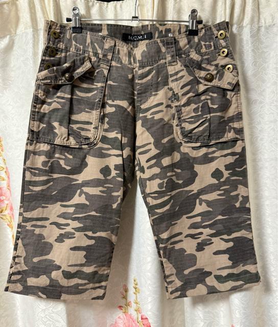 迷彩柄 ハーフパンツ サイドポケット付き < 女性ファッション 迷彩柄 ハーフパンツ サイドポケット付き < 女性ファッションの