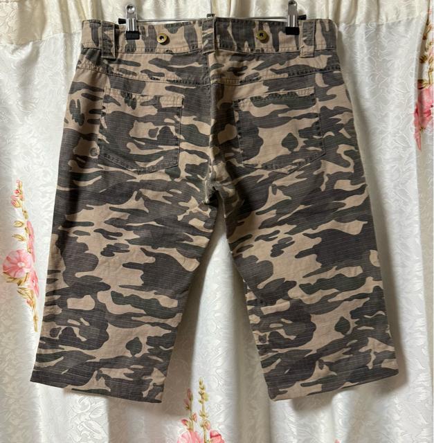 迷彩柄 ハーフパンツ サイドポケット付き < 女性ファッション 迷彩柄 ハーフパンツ サイドポケット付き < 女性ファッションの