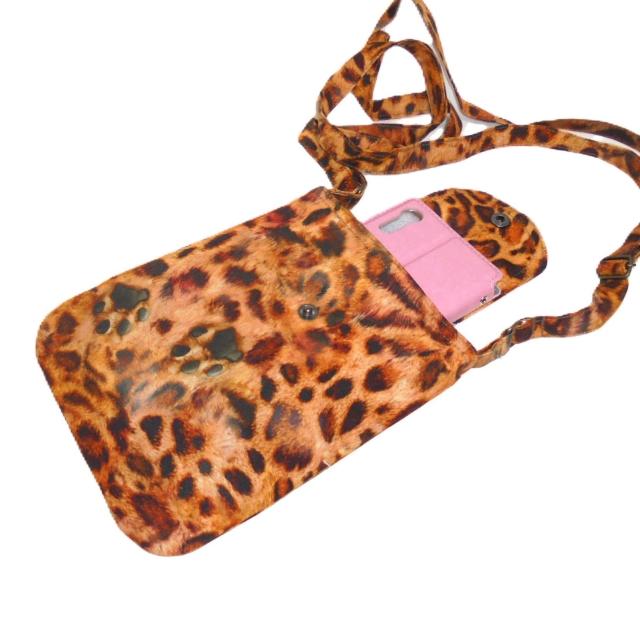 ◆ベンガル猫◆茶系ヒョウ柄猫◆スマホポシェット ショルダー ポーチ < 女性ファッション ◆ベンガル猫◆茶系ヒョウ柄猫◆スマホポシェット ショルダー ポーチ < 女性ファッションの