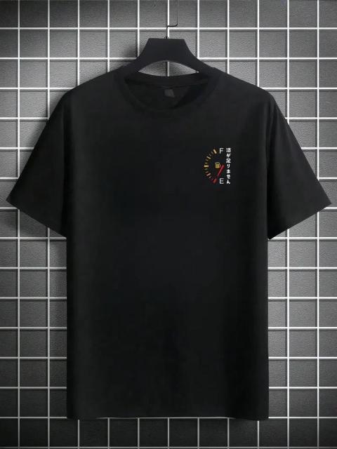 超お買い得990円★メンズ グラフィックプリント 半袖Tシャツ ビール燃料計デザイン USAサイズM(日本サイズXL相当) < 男性ファッション  超お買い得990円★メンズ グラフィックプリント 半袖Tシャツ ビール燃料計デザイン USAサイズM(日本サイズXL相当) < 男性ファッションの