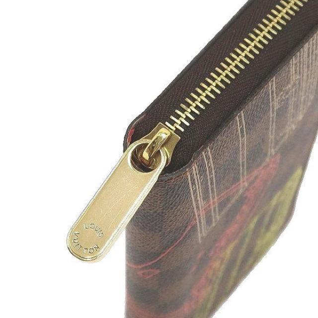 ◆ 本物 新品同様 ◆ LV ルイヴィトン 希少 ダミエ トランク ジッピーウォレット 長財布 内ストライプ 袋 箱 N63026 < ブランド  ◆ 本物 新品同様 ◆ LV ルイヴィトン 希少 ダミエ トランク ジッピーウォレット 長財布 内ストライプ 袋 箱 N63026 < ブランドの