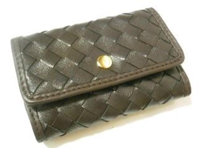 《New》編み込みデザイン柄★6連(フック部分ゴールド)*レザーキーケース<ブラウン> < 男性ファッション  《New》編み込みデザイン柄★6連(フック部分ゴールド)*レザーキーケース<ブラウン> < 男性ファッションの