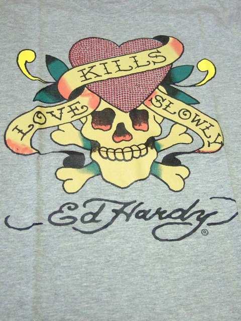 †Ed Hardy†Love Kills Slowly†エドハーディー†ラインストーン†Tシャツ† < ブランド  †Ed Hardy†Love Kills Slowly†エドハーディー†ラインストーン†Tシャツ† < ブランドの