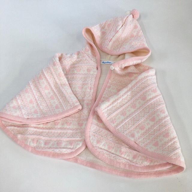 ◆familiar/ファミリア◆ニットケープ★60-90サイズ*アウター代わり♪ < ブランド  ◆familiar/ファミリア◆ニットケープ★60-90サイズ*アウター代わり♪  < ブランドの