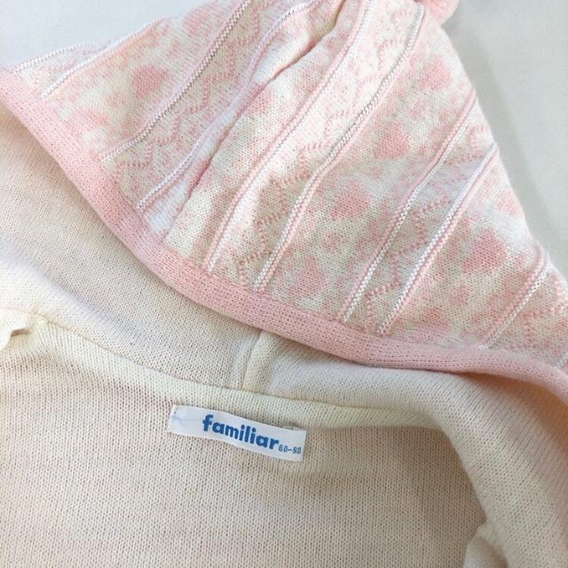 ◆familiar/ファミリア◆ニットケープ★60-90サイズ*アウター代わり♪ < ブランド  ◆familiar/ファミリア◆ニットケープ★60-90サイズ*アウター代わり♪ < ブランドの