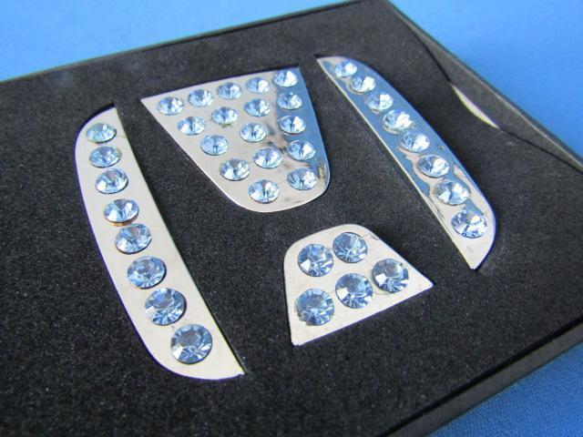 ●HONDA Hマーク VIPスワロフスキー風 オーナメント プレートSET! < 自動車/バイク ●HONDA Hマーク VIPスワロフスキー風 オーナメント プレートSET! < 自動車/バイク