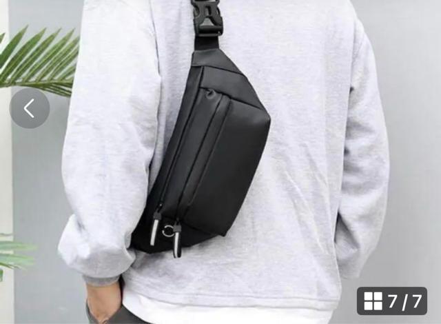 新品 未使用 ボディバッグ ウエストポーチ 黒 ブラック シンプル メンズ < 男性ファッション  新品 未使用 ボディバッグ ウエストポーチ 黒 ブラック シンプル メンズ < 男性ファッションの