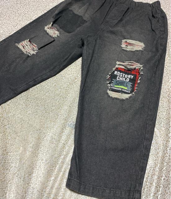 ワイドパンツ デニムパンツ ダメージ入り 7分丈 大きいサイズ < 女性ファッション  ワイドパンツ デニムパンツ ダメージ入り 7分丈 大きいサイズ < 女性ファッションの
