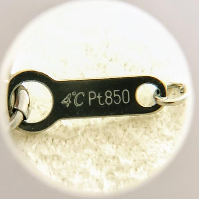 4℃ ダイヤモンド ネックレス Pt850 0.354ct 2.2g < ブランド  4℃ ダイヤモンド ネックレス Pt850 0.354ct 2.2g < ブランドの
