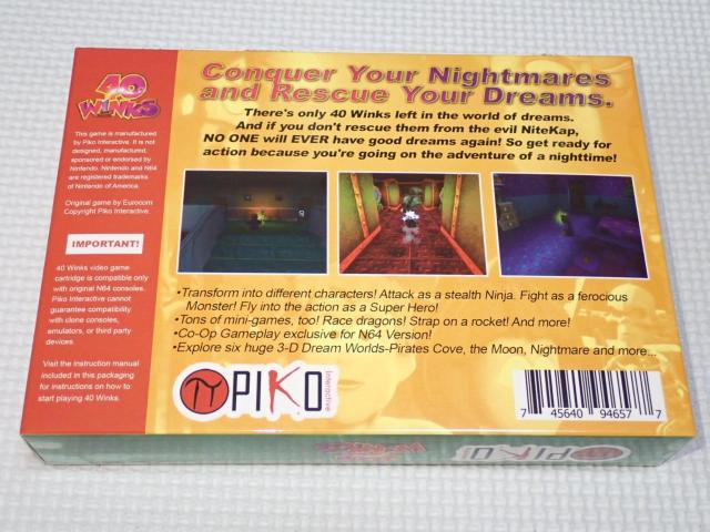 N64★40 WINKS 海外版★新品未開封 < ゲーム本体/ソフト N64★40 WINKS 海外版★新品未開封 < ゲーム本体/ソフトの