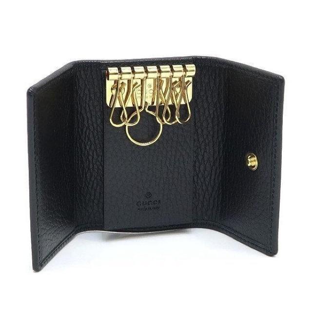 ◆ 本物 新品同様 ◆ GUCCI グッチ 6連キーケース ブラック 黒 GG レザー キーケース 保存袋 箱 人気 456118 < ブランド  ◆ 本物 新品同様 ◆ GUCCI グッチ 6連キーケース ブラック 黒 GG レザー キーケース 保存袋 箱 人気 456118 < ブランドの