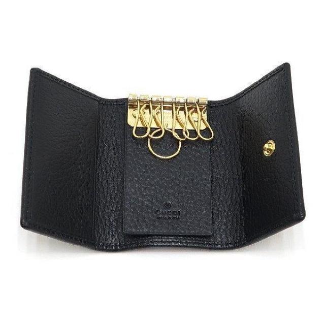 ◆ 本物 新品同様 ◆ GUCCI グッチ 6連キーケース ブラック 黒 GG レザー キーケース 保存袋 箱 人気 456118 < ブランド  ◆ 本物 新品同様 ◆ GUCCI グッチ 6連キーケース ブラック 黒 GG レザー キーケース 保存袋 箱 人気 456118 < ブランドの