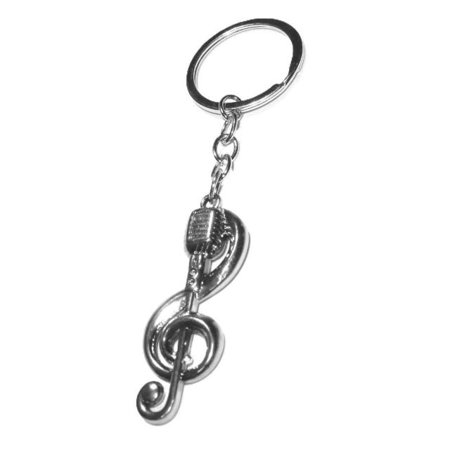 ガイコツマイク マイク ト音記号 シルバー色 キーホルダー キーリング チャーム < 男性ファッション ガイコツマイク マイク ト音記号 シルバー色 キーホルダー キーリング チャーム < 男性ファッションの