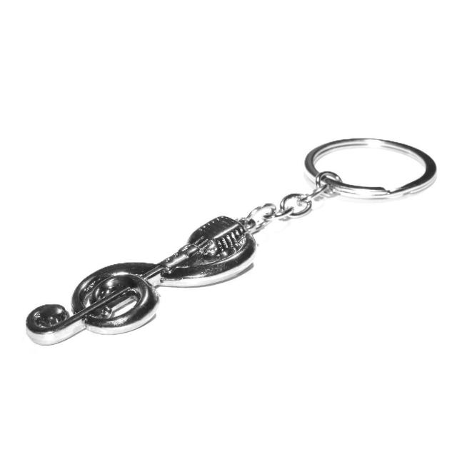 ガイコツマイク マイク ト音記号 シルバー色 キーホルダー キーリング チャーム < 男性ファッション ガイコツマイク マイク ト音記号 シルバー色 キーホルダー キーリング チャーム < 男性ファッションの