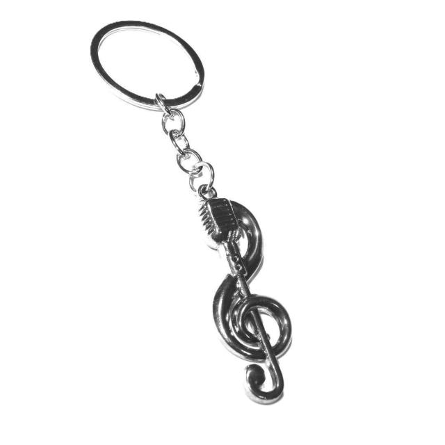 ガイコツマイク マイク ト音記号 シルバー色 キーホルダー キーリング チャーム < 男性ファッション ガイコツマイク マイク ト音記号 シルバー色 キーホルダー キーリング チャーム < 男性ファッションの