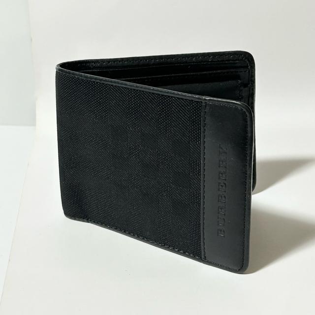 美品 BURBERRY バーバリー ノバチェック ナイロン キャンバス レザー 二つ折り 財布 < ブランド 美品 BURBERRY バーバリー ノバチェック ナイロン キャンバス レザー 二つ折り 財布 < ブランドの