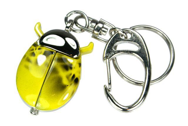 電池新品・キーホルダーウォッチ てんとう虫 黄色柄 時計 可愛い 懐中 キーリング ナース 看護師 仕事 小型 ポケット イエロー < 男性アクセサリー/時計  電池新品・キーホルダーウォッチ てんとう虫 黄色柄 時計 可愛い 懐中 キーリング ナース 看護師 仕事 小型 ポケット イエロー  < 男性アクセサリー/時計の